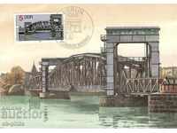 Пощенска картичка - максимум -  ГДР - мостове