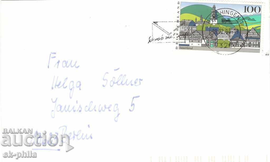Postal envelope - FRG - 1 stamp, traveled