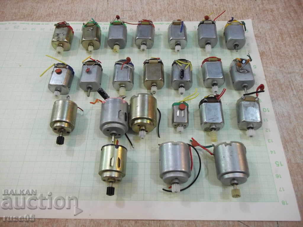 Delivery of Lot of 23 pcs. microelectric motors with DC