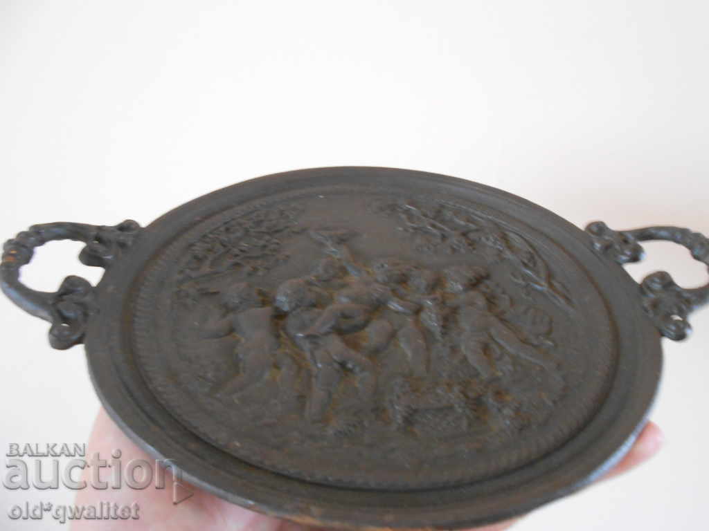 Decorative old plate - tray, rich relief with price 227.00 BGN | € 116.06
