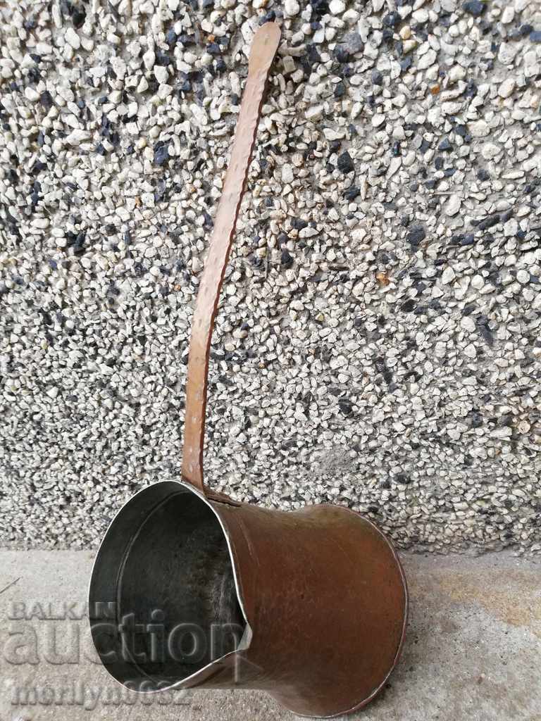 Old copper tin, coffee, baker, copper pot with price 49.00 BGN | € 25.05 Old copper tin, coffee, baker, copper pot with price 49.00 BGN | € 25.05