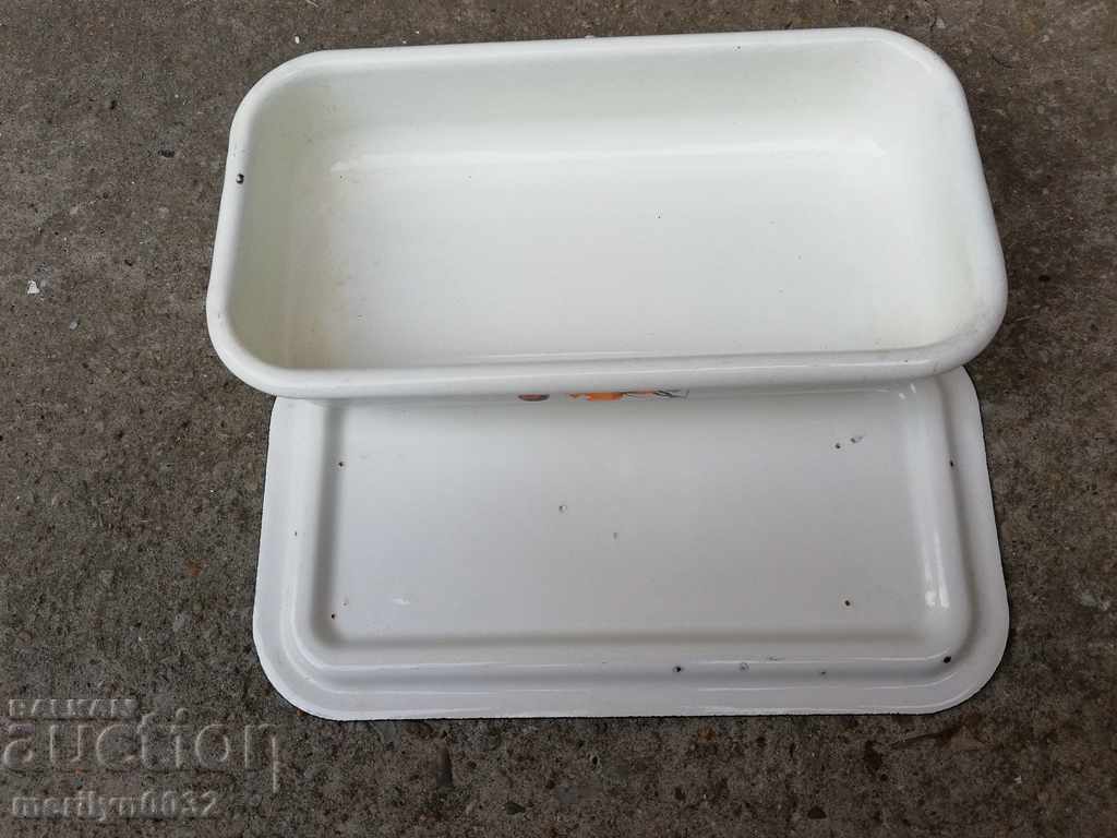 Old food container enameled vessel enamel - 7