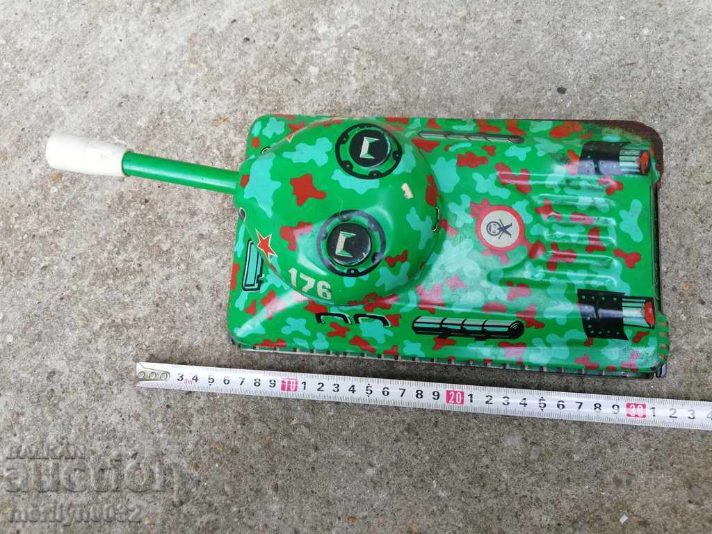 Jucărie tanc din tablă pentru copii, URSS - 5 Jucărie tanc din tablă pentru copii, URSS - 5