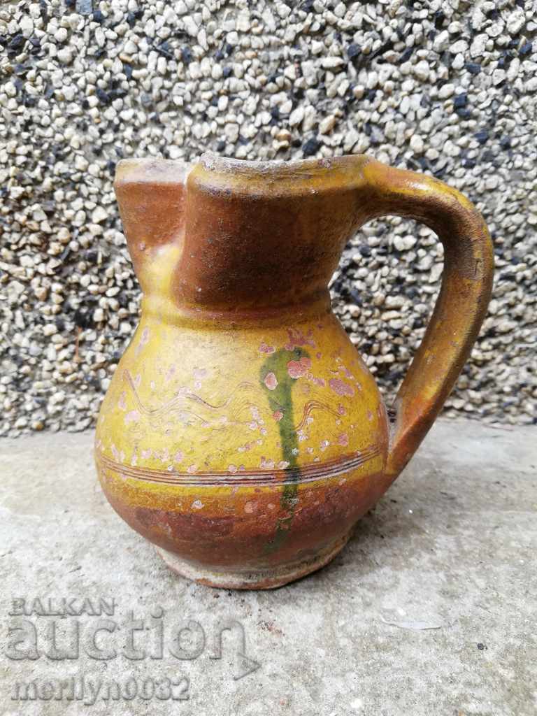 Стара керамична кана, ваза, керамика, стомна, делва