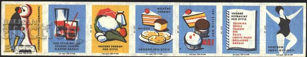 7 etichete de potrivire Aliment Sănătos lotul cehoslovac 1384