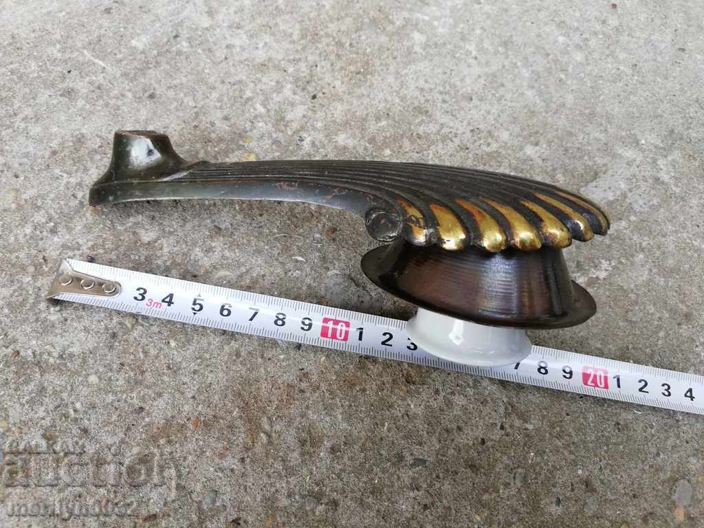 Old porcelain socket lamp lantern chandelier lampshade 1920 - 5