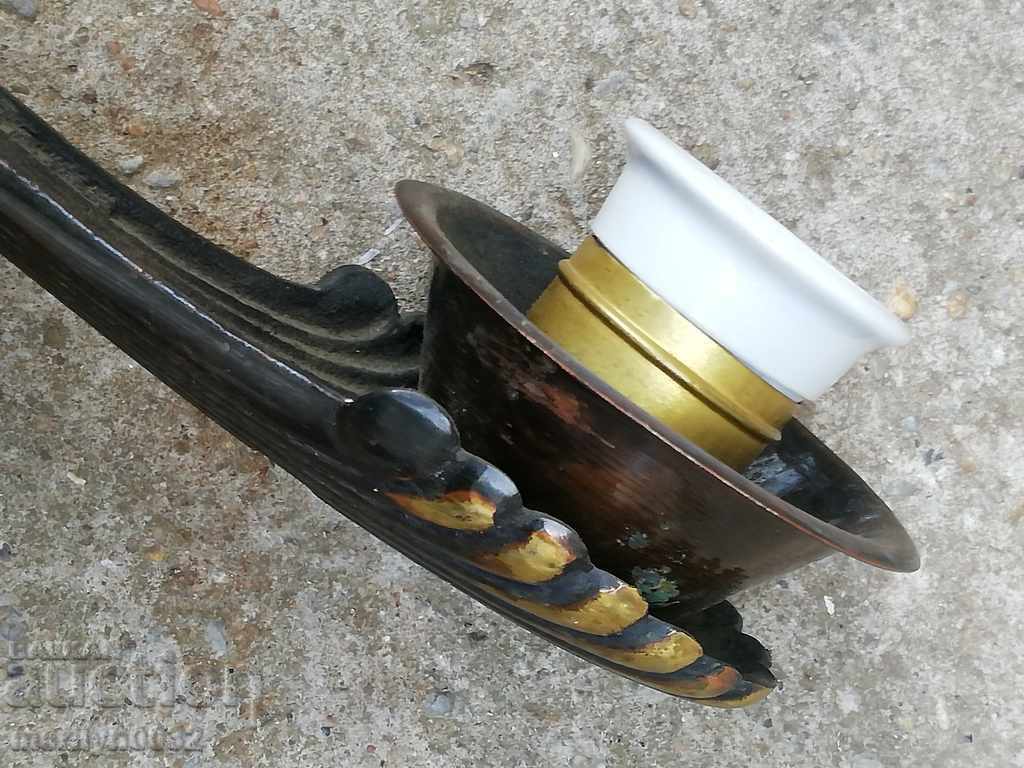 Old porcelain socket lamp lantern chandelier lampshade 1920 - 7