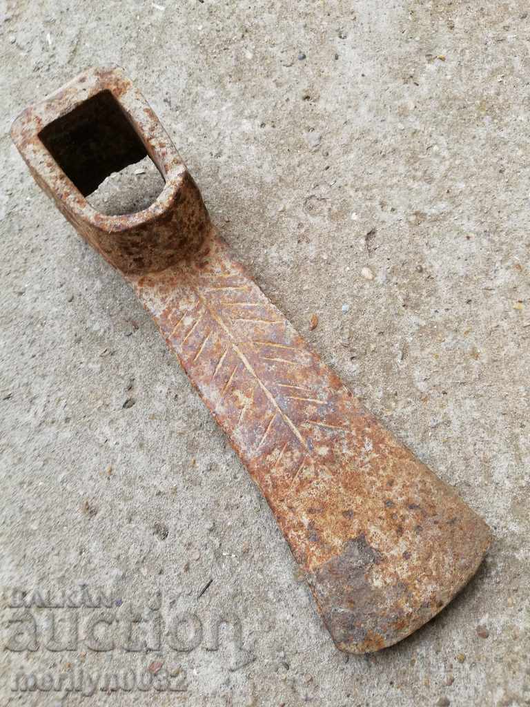 Old forged turntable, wrought iron, picking, tool, top - 7 Old forged turntable, wrought iron, picking, tool, top - 7