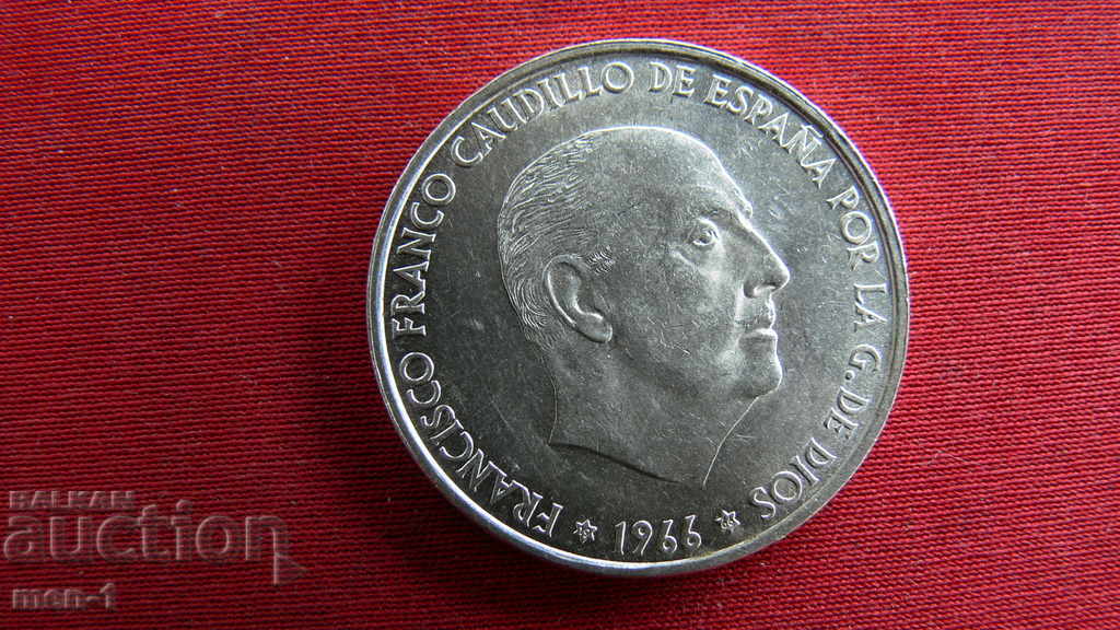 100 PESETS SPAIN - 1966 - 66 years