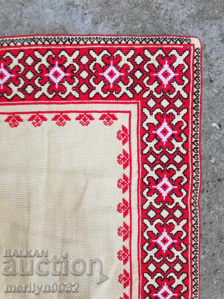 Old embroidered cardboard, tablecloth, millet, Bulgarian embroidery with price 46.00 BGN | € 23.52 Old embroidered cardboard, tablecloth, millet, Bulgarian embroidery with price 46.00 BGN | € 23.52