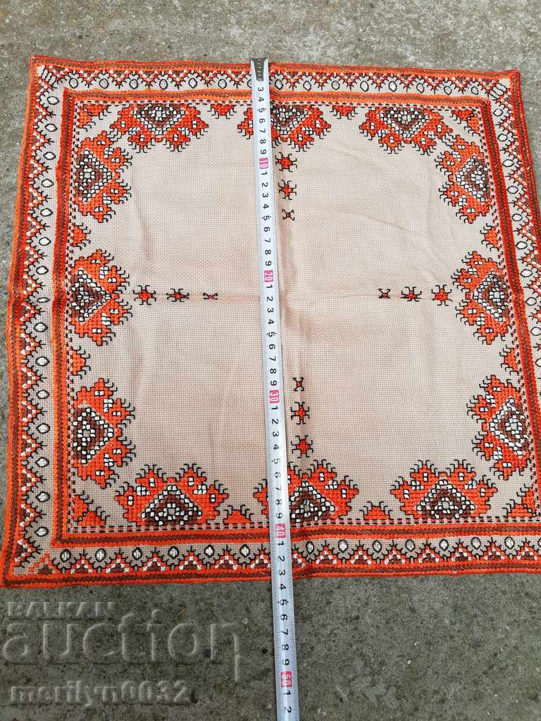 Old embroidered cardboard, tablecloth, millet, Bulgarian embroidery with price 39.00 BGN | € 19.94 Old embroidered cardboard, tablecloth, millet, Bulgarian embroidery with price 39.00 BGN | € 19.94