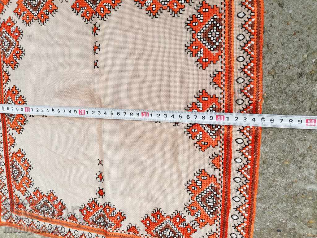 Auction Old embroidered cardboard, tablecloth, millet, Bulgarian embroidery Auction Old embroidered cardboard, tablecloth, millet, Bulgarian embroidery