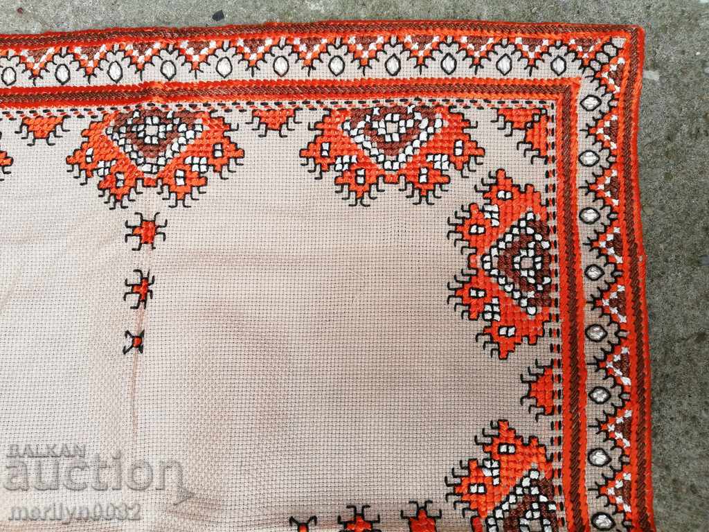 Old embroidered cardboard, tablecloth, millet, Bulgarian embroidery - 5 Old embroidered cardboard, tablecloth, millet, Bulgarian embroidery - 5