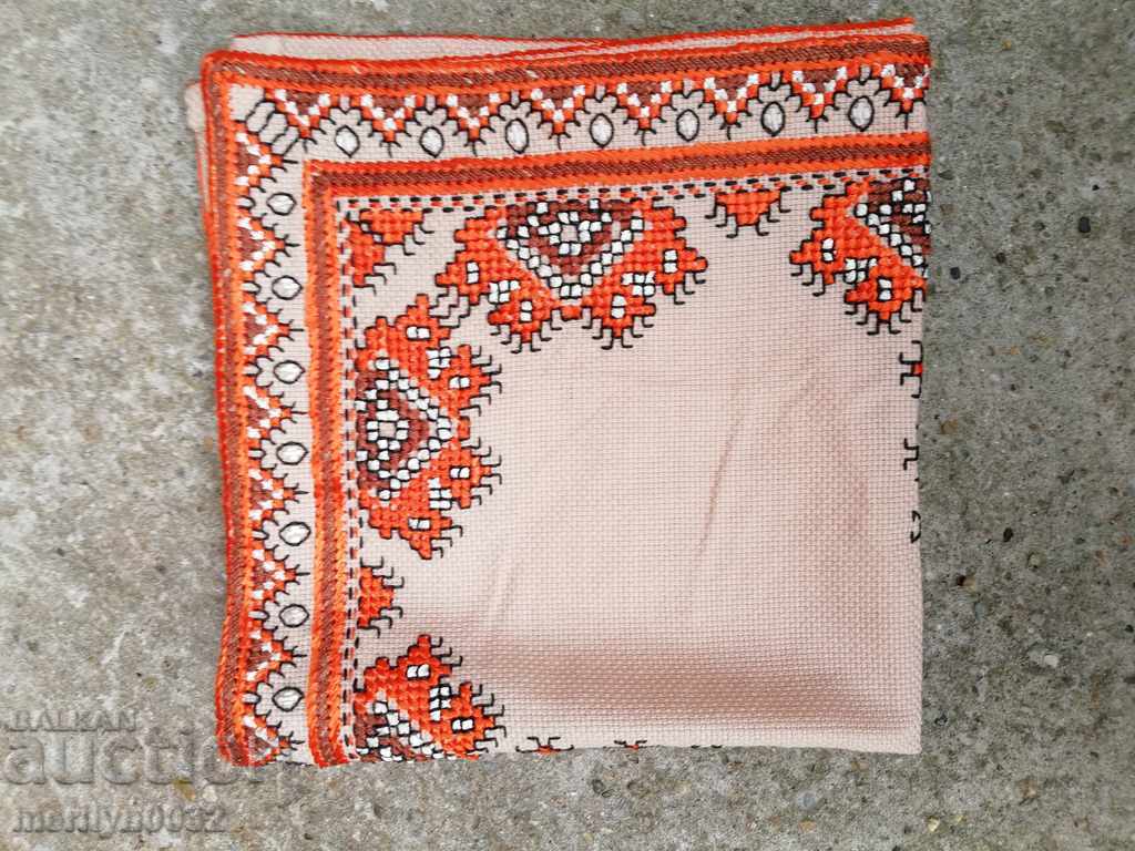 Old embroidered cardboard, tablecloth, millet, Bulgarian embroidery - 6 Old embroidered cardboard, tablecloth, millet, Bulgarian embroidery - 6