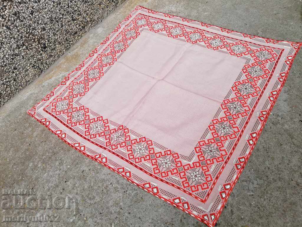 Auction  Old embroidered cardboard, tablecloth, millet, Bulgarian embroidery