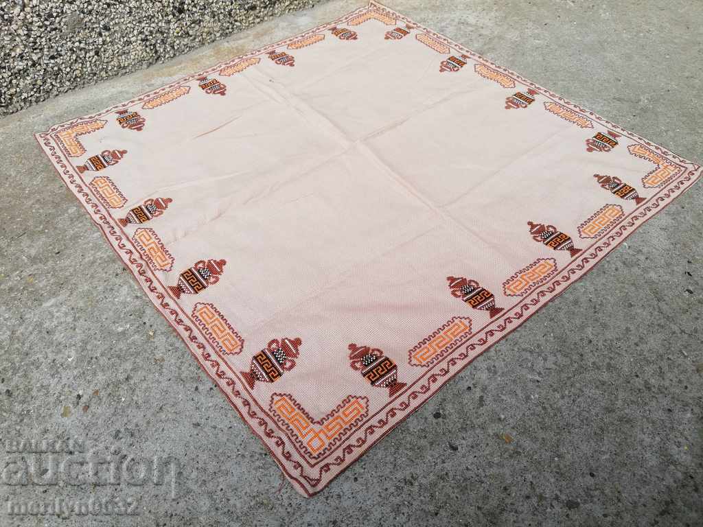 Old embroidered cardboard, tablecloth, millet, Bulgarian embroidery with price 43.00 BGN | € 21.99 Old embroidered cardboard, tablecloth, millet, Bulgarian embroidery with price 43.00 BGN | € 21.99