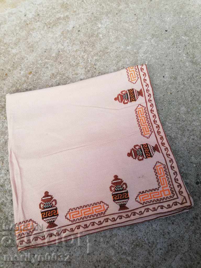 Old embroidered cardboard, tablecloth, millet, Bulgarian embroidery - 5 Old embroidered cardboard, tablecloth, millet, Bulgarian embroidery - 5