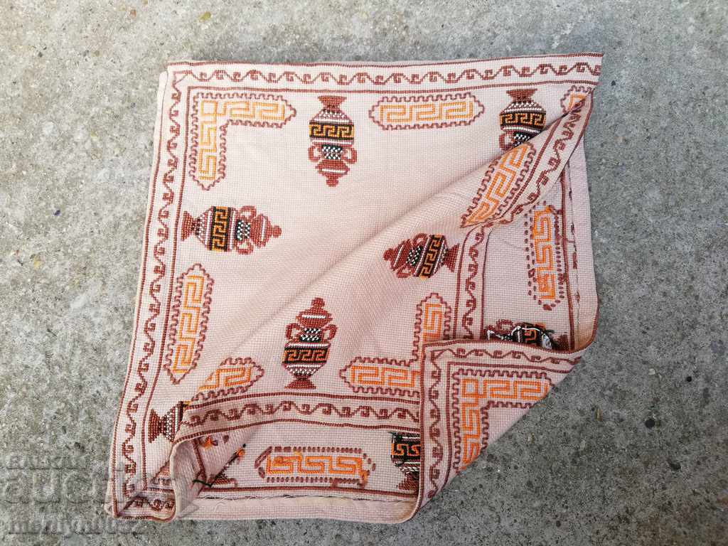 Old embroidered cardboard, tablecloth, millet, Bulgarian embroidery - 6 Old embroidered cardboard, tablecloth, millet, Bulgarian embroidery - 6