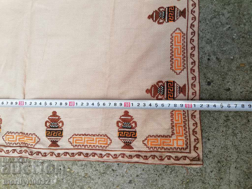 Old embroidered cardboard, tablecloth, millet, Bulgarian embroidery - 7 Old embroidered cardboard, tablecloth, millet, Bulgarian embroidery - 7