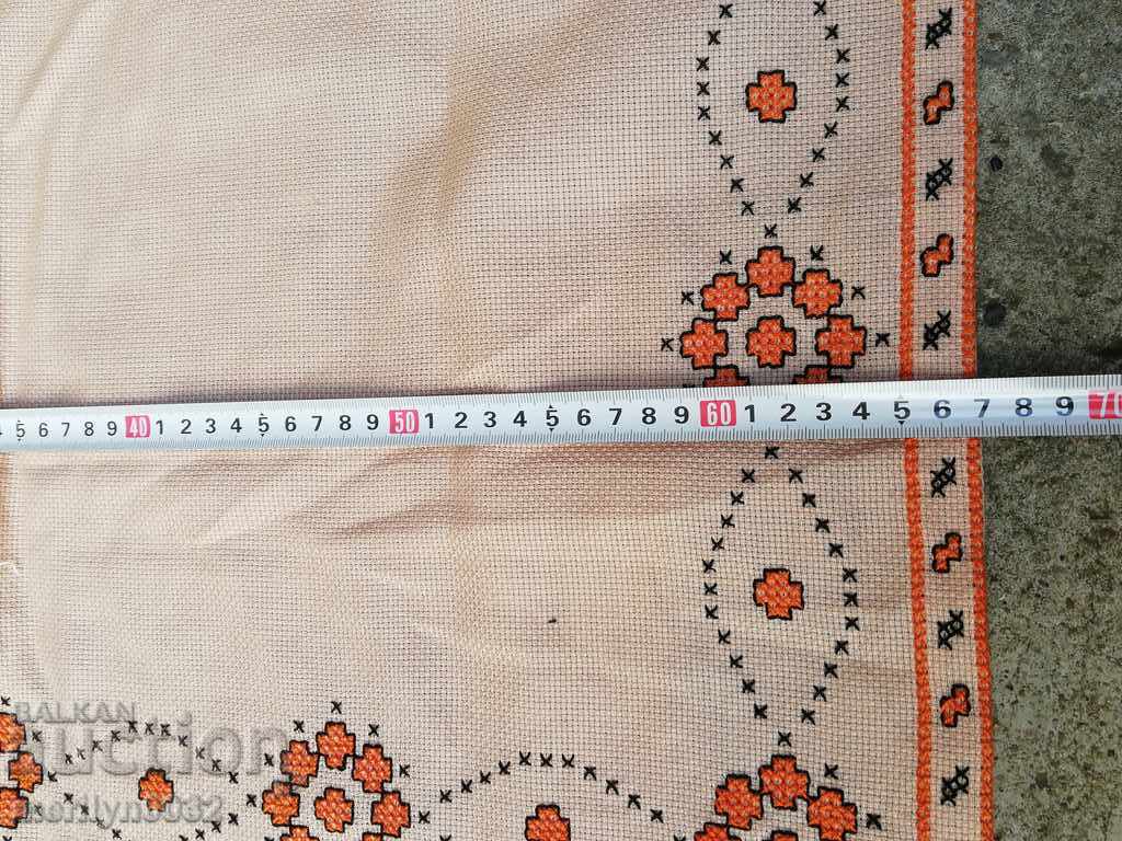 Auction Old embroidered cardboard, tablecloth, millet, Bulgarian embroidery Auction Old embroidered cardboard, tablecloth, millet, Bulgarian embroidery