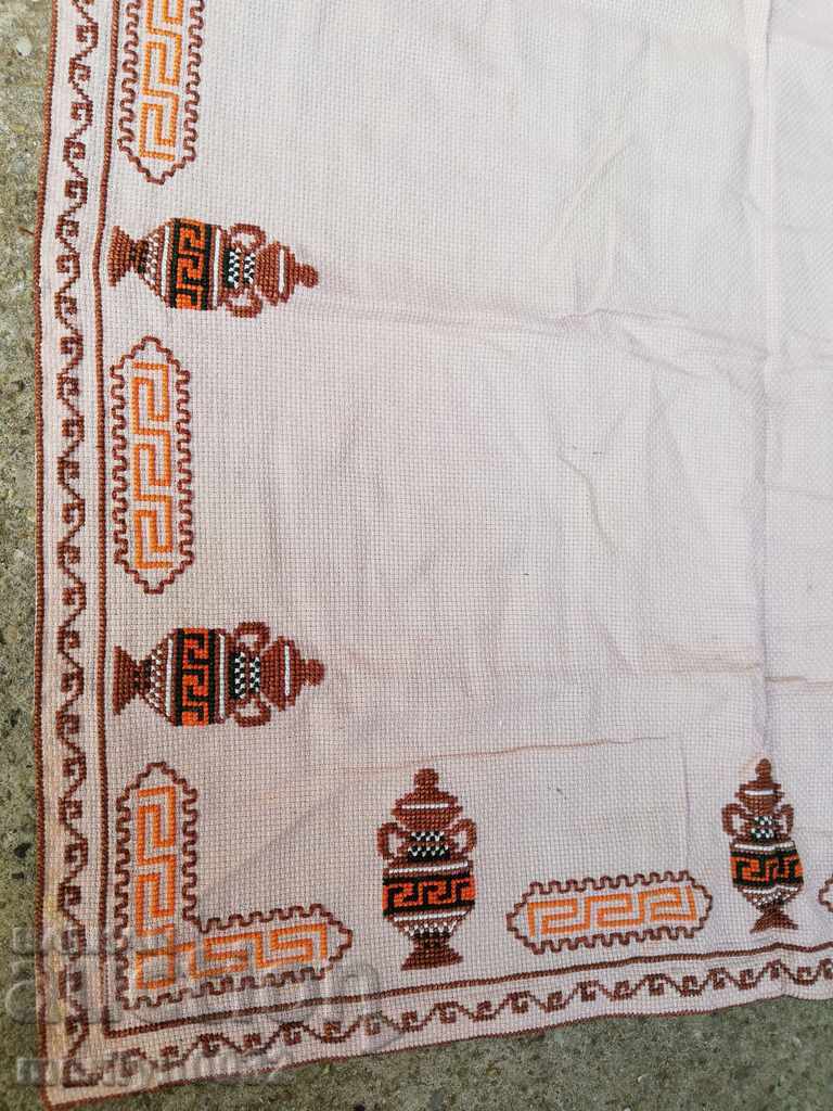 Old embroidered cardboard, tablecloth, millet, Bulgarian embroidery with price 43.00 BGN | € 21.99
