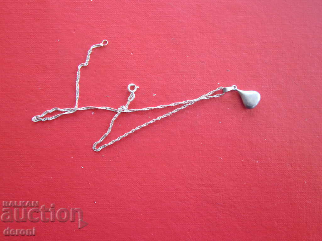 Silver ladies necklace medallion 925 - 5 Silver ladies necklace medallion 925 - 5