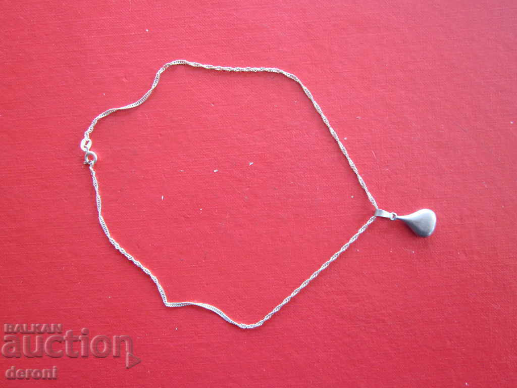 Silver ladies necklace medallion 925 - 6 Silver ladies necklace medallion 925 - 6