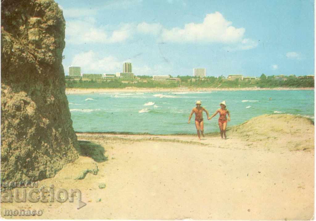 Стара картичка - Китен, южният плаж