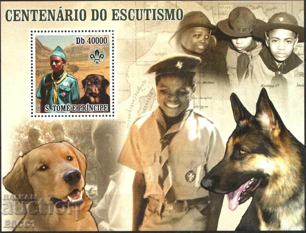 Чист блок Скаути и Кучета 2007 от Сан Томе и Принсипи