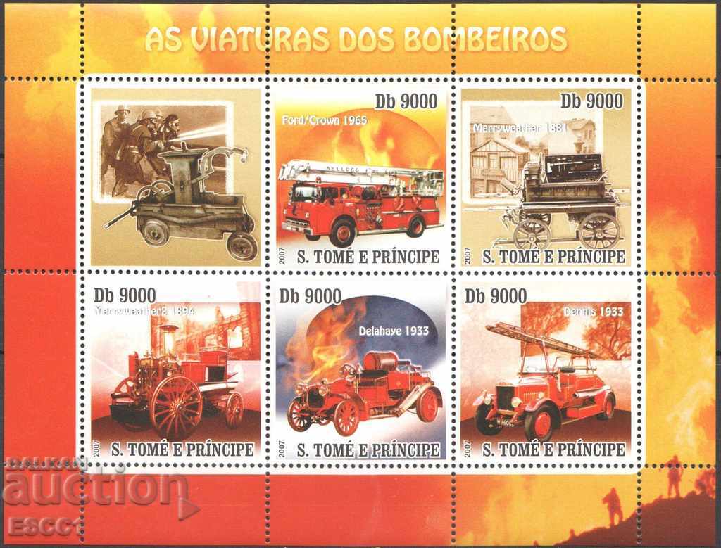 Чисти марки Пожарни Автомобили 2007 от Сан Томе и Принсипи