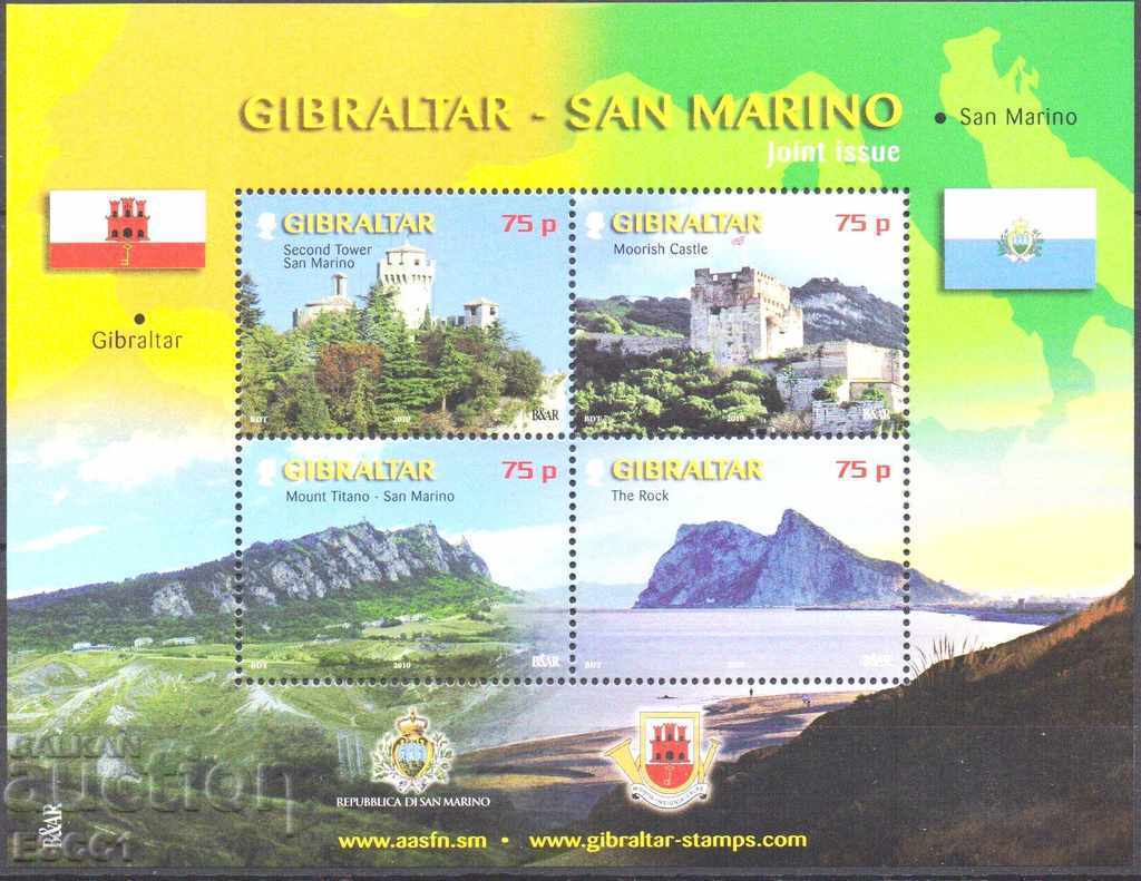 Чист блок Замъци съвместно със Сан Марино 2014 от Гибралтар
