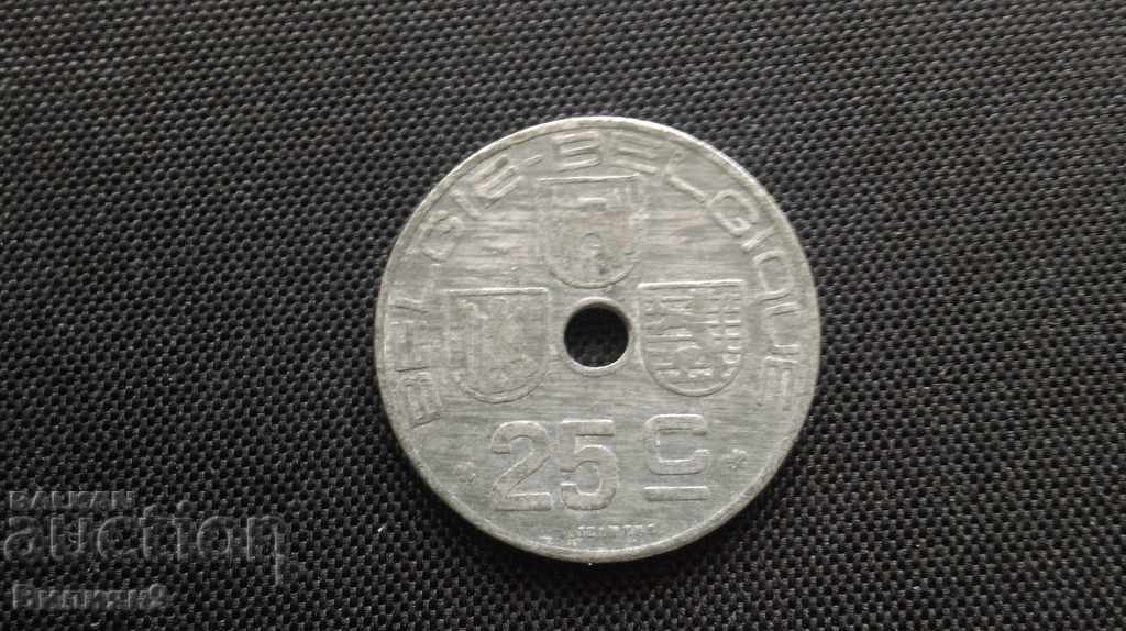 Belgia 25 de cenți 1946 Anul rar
