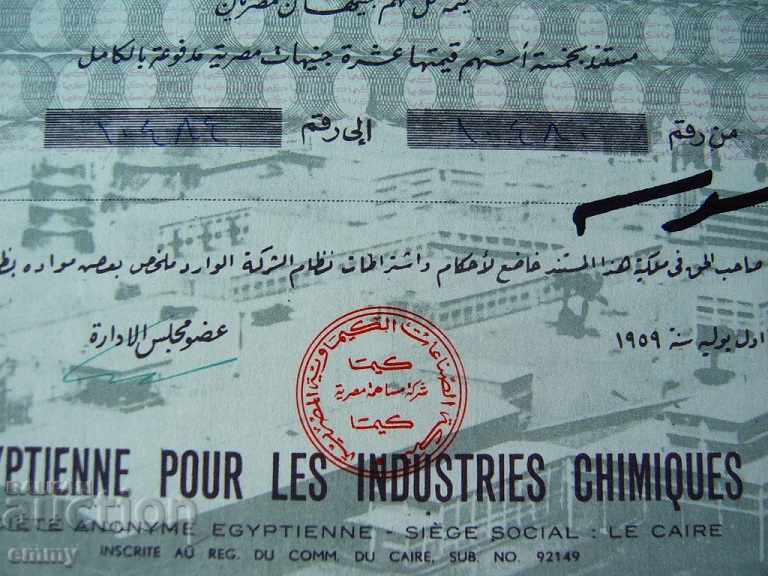 Auction  5 shares of the Egyptian Chemical Industry Company 195