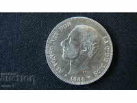 2 PESETE - 1884 - SPANIA