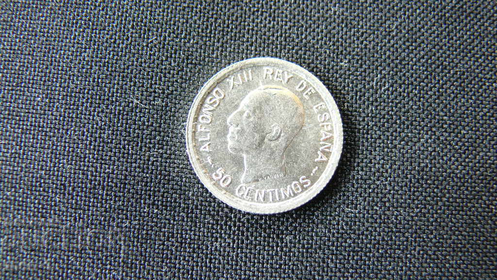 50 Cent Spain 1926 with price 15.00 BGN | € 7.67 50 Cent Spain 1926 with price 15.00 BGN | € 7.67