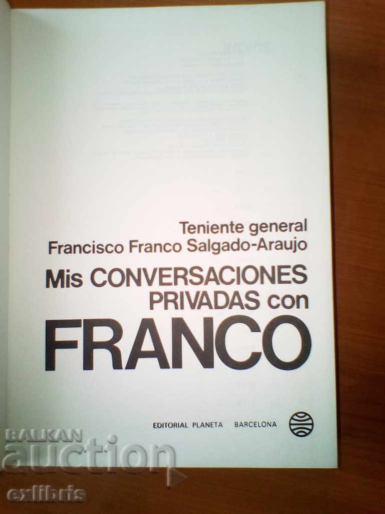 Auction Mis conversaciones privadas con FRANCO Auction Mis conversaciones privadas con FRANCO