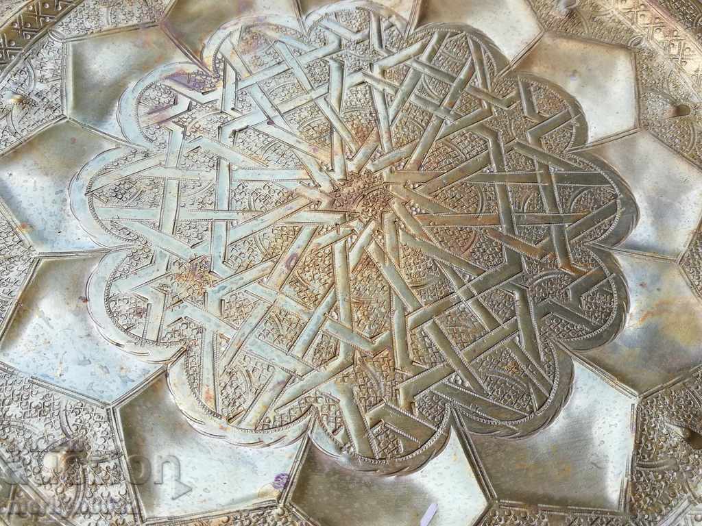 Arabic tray hammered brass casserole dish wall decoration with price 129.00 BGN | € 65.96 Arabic tray hammered brass casserole dish wall decoration with price 129.00 BGN | € 65.96