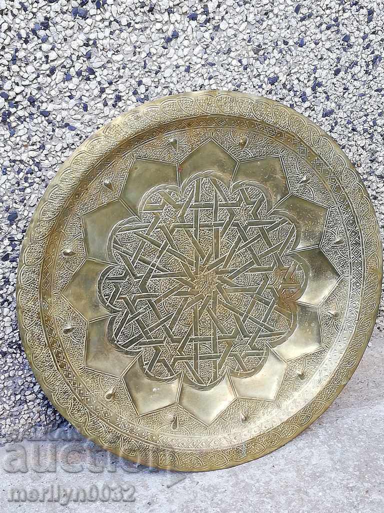 Arabic tray hammered brass casserole dish wall decoration - 6 Arabic tray hammered brass casserole dish wall decoration - 6
