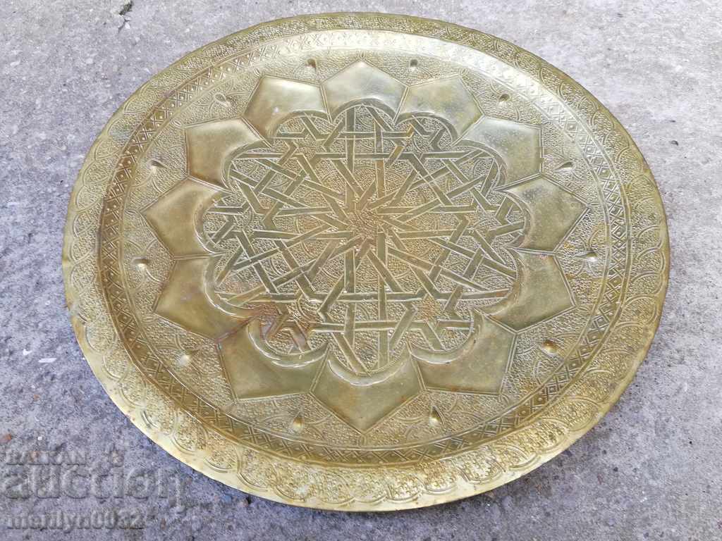 Arabic tray hammered brass casserole dish wall decoration - 7 Arabic tray hammered brass casserole dish wall decoration - 7