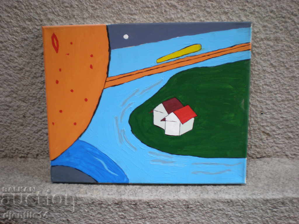 картина, масло, платно