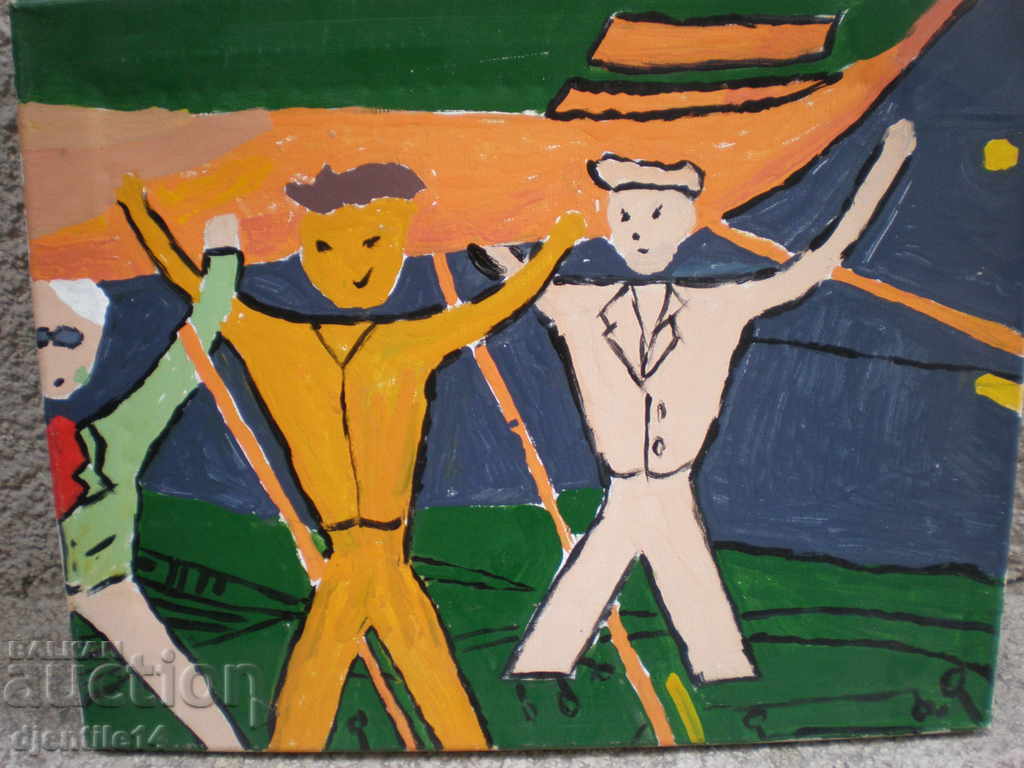 Auction  picture, oil, canvas