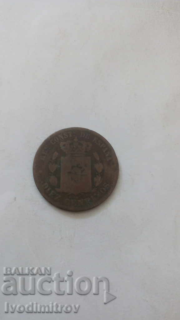 Ισπανία 10 centimes 1877