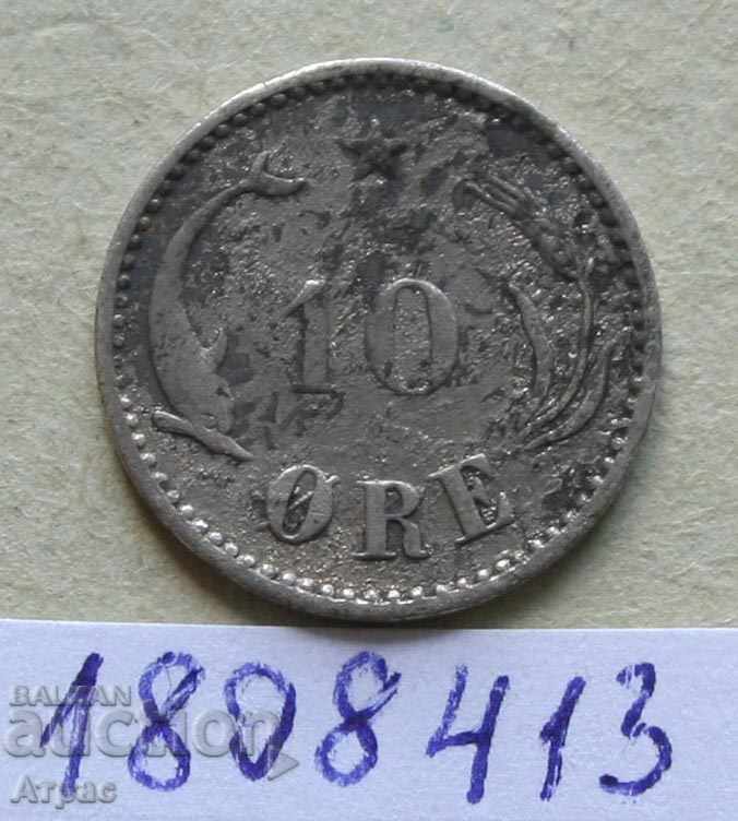 10  оре 1905  Дания -сребро ,рядка