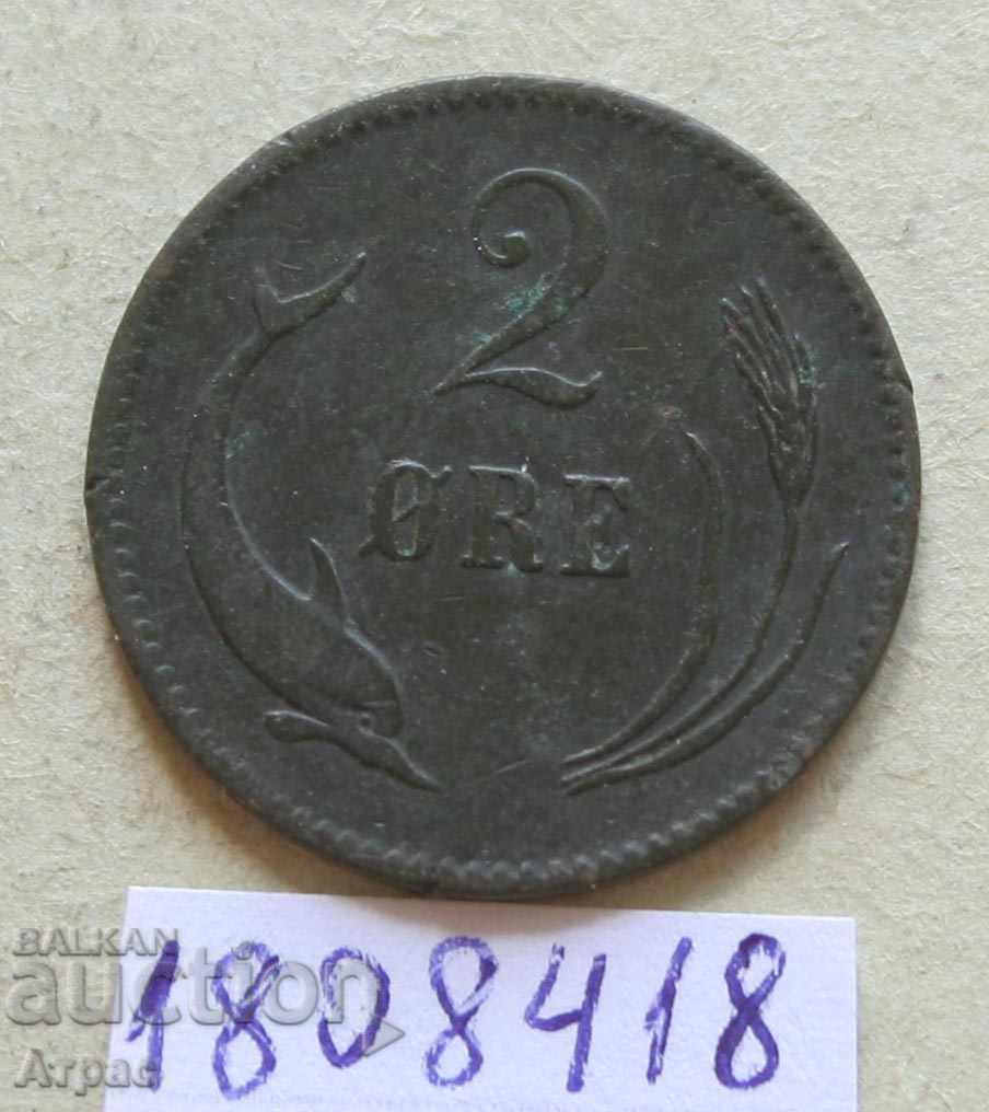 2 pp 1874 Denmark -, rare