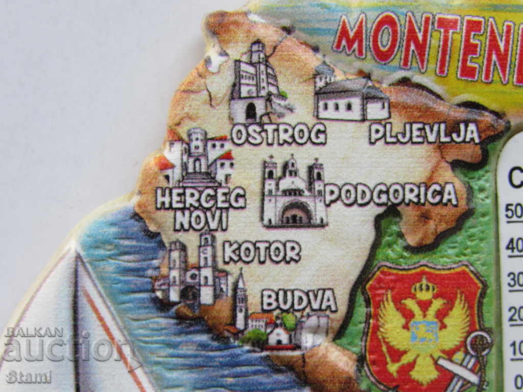 Auction Authentic 3D magnet-thermometer from Montenegro, series-9 Auction Authentic 3D magnet-thermometer from Montenegro, series-9