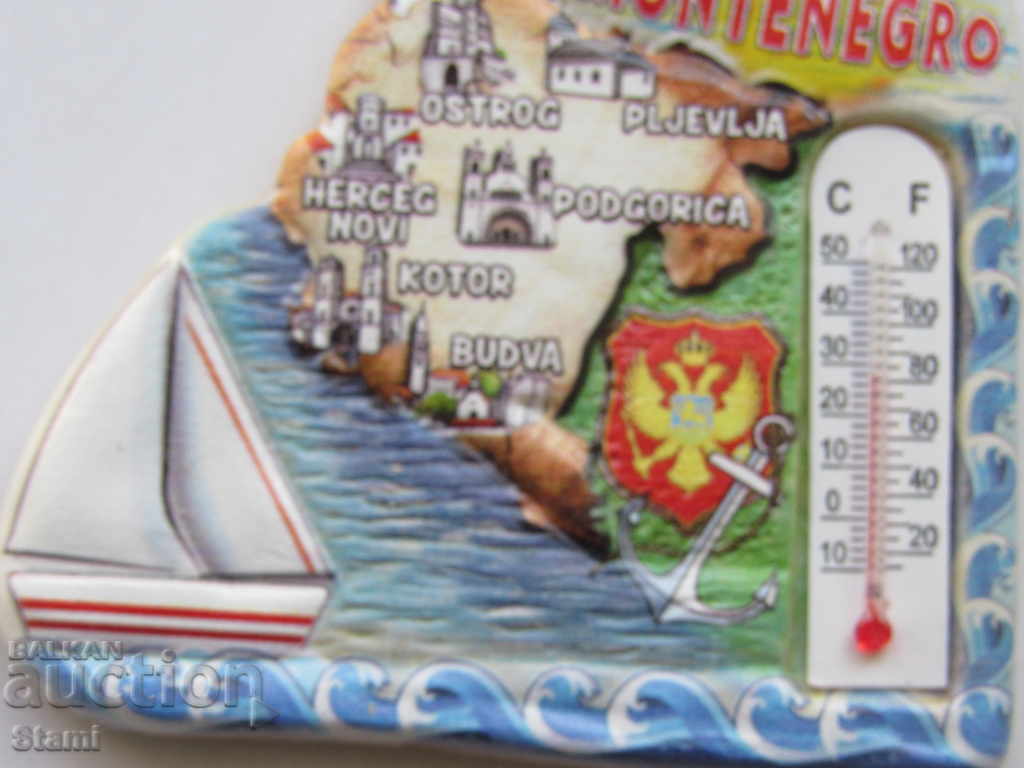 Authentic 3D magnet-thermometer from Montenegro, series-9 - 5 Authentic 3D magnet-thermometer from Montenegro, series-9 - 5