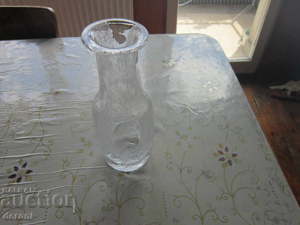 Невероятна немска гарафа ваза духано стъкло - 5 Невероятна немска гарафа ваза духано стъкло - 5