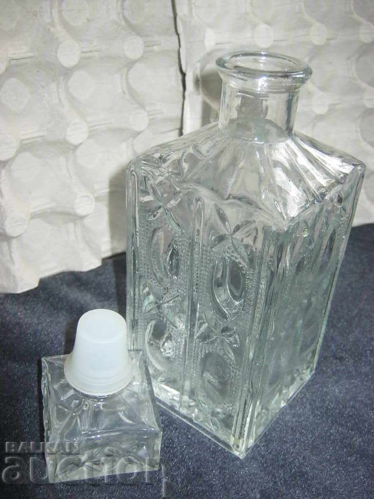 Auction Glass bottle. Carafe. For alcohol Auction Glass bottle. Carafe. For alcohol