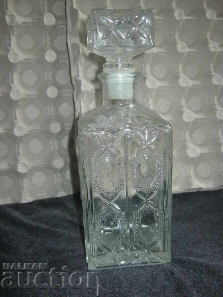 Glass bottle. Carafe. For alcohol