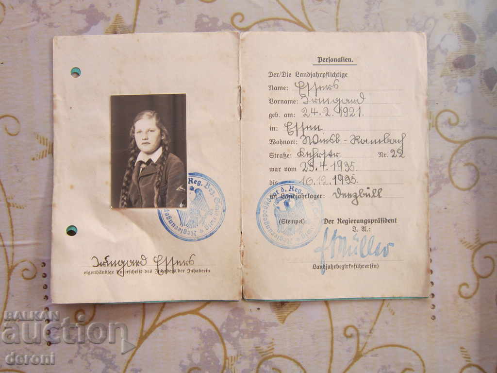 Аукцион Немски Бележник снимка книжка Трети Райх Аукцион Немски Бележник снимка книжка Трети Райх